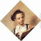 Frans Hals Singing Girl painting
